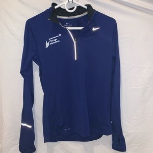 NIKE ROYAL BLUE LONG SLEEVE QUARTER ZIP